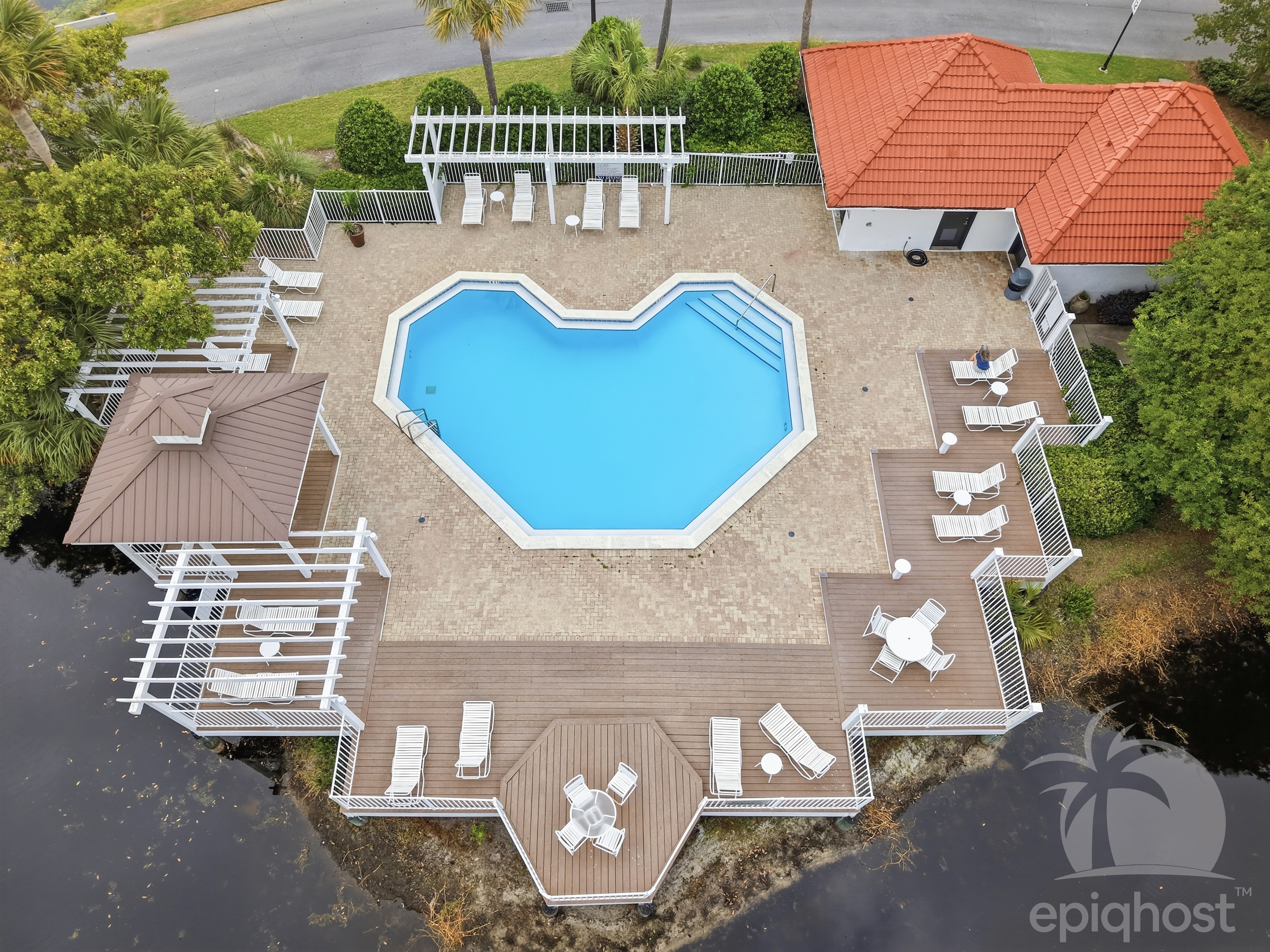 Aerial view of community pool