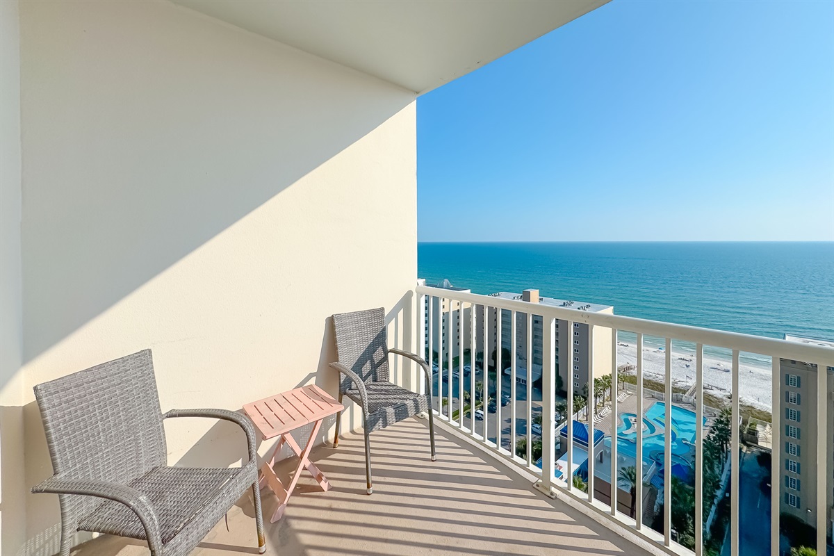 Coastal-inspired decor enhances this peaceful reading or relaxation spot, with the allure of the ocean just steps away.