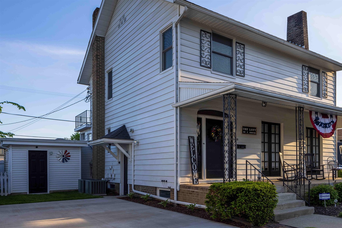 Enjoy private parking for two vehicles conveniently located along the side of the house.