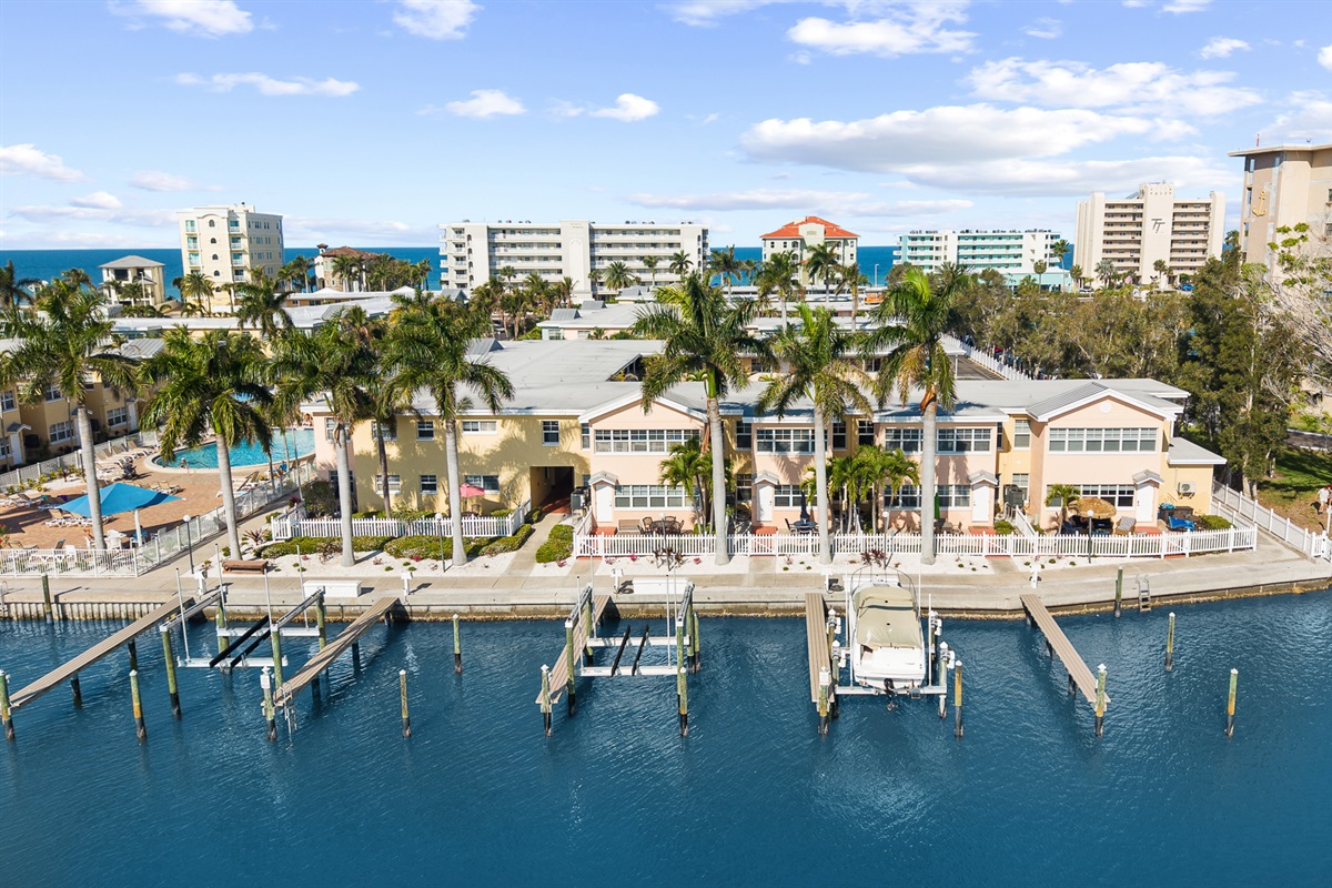 Start your day at Barefoot Beach resort!  Waterfront, walk across the street to the Beach!