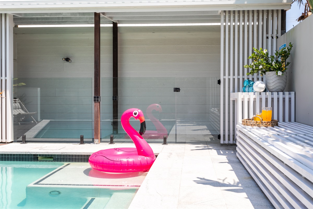 Swim all year round (the pool is heated in Winter months).