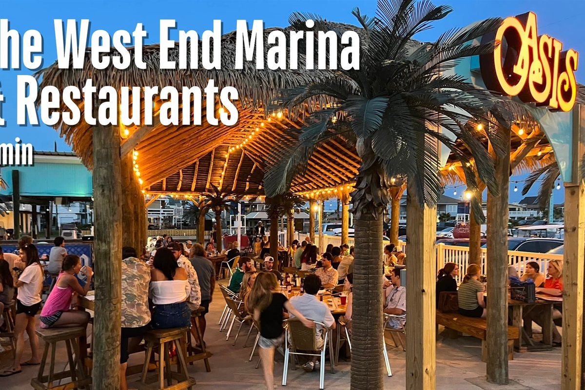 Grab and drinks and dinner at the West End Marina just a few minutes away.