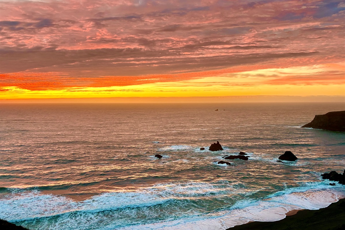 Sunset at Goat Rock just a short drive from Octagon house