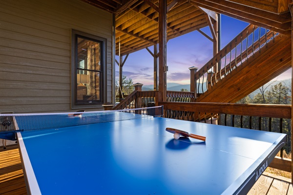 Enjoy fresh mountain air while the kids take on a ping pong challenge. Simple moments, family laughs, and a little friendly competition.