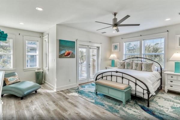 2nd Floor primary suite with King Bed and en-suite bathroom