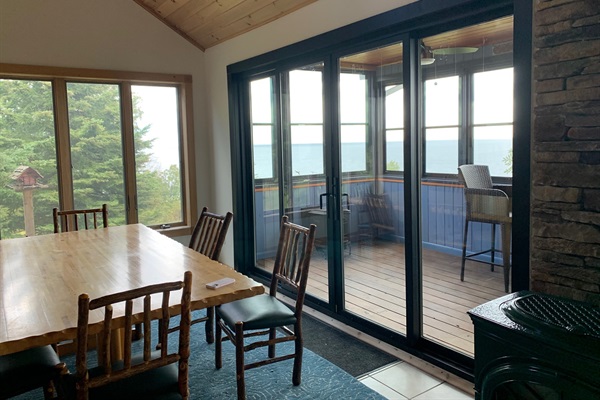 Dining room 
3-season enclosed porch