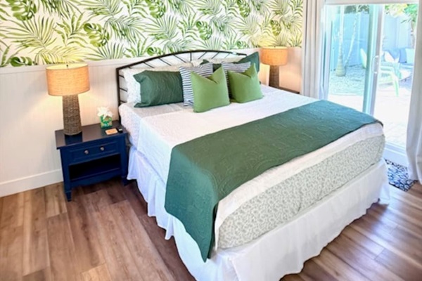 Bedroom with access to backyard