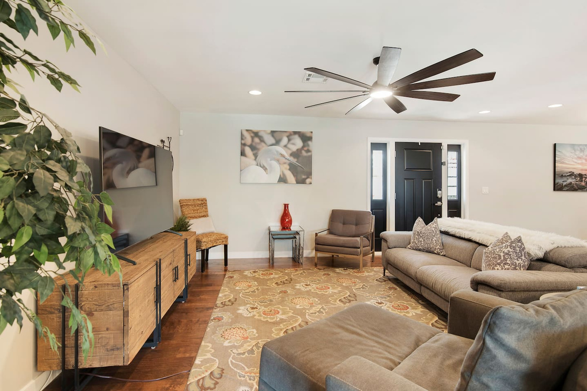 Relax and enjoy your own personal space next to the kitchen and dining.