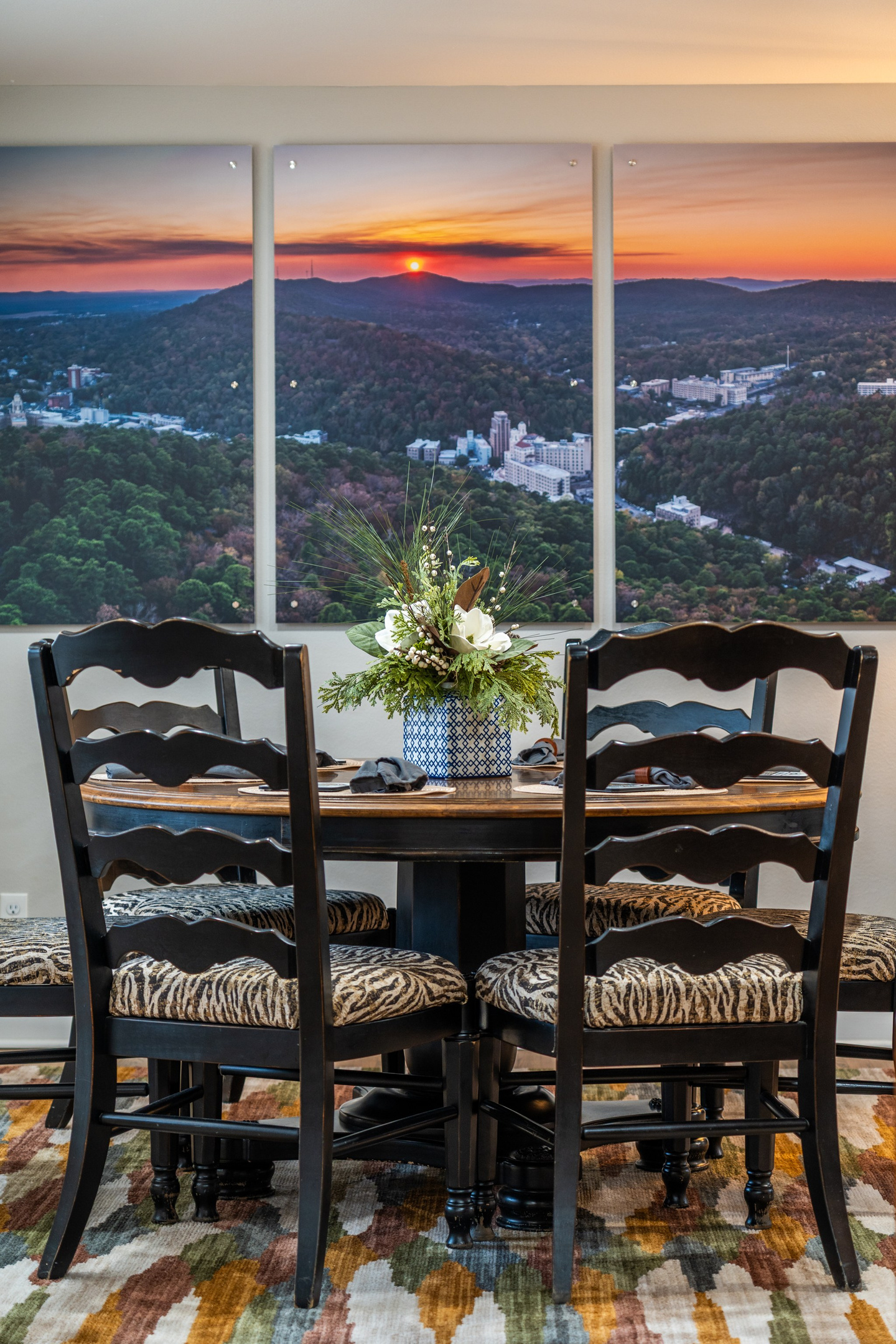 Pour a glass and let dinner run long — the table's set and there's nowhere you need to be after.