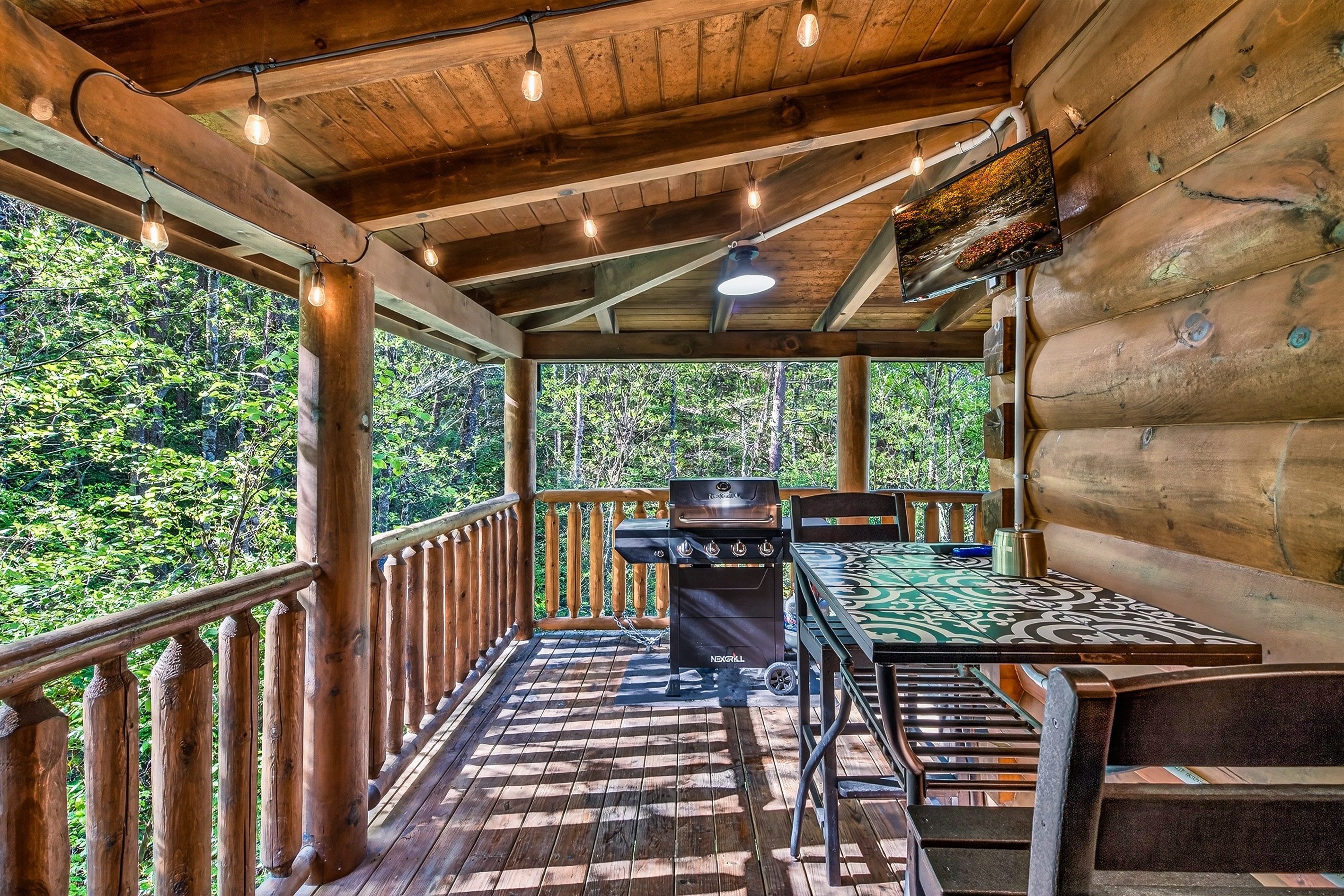 Steaks on grill, sports on TV, drinks in hand.  Life is good!