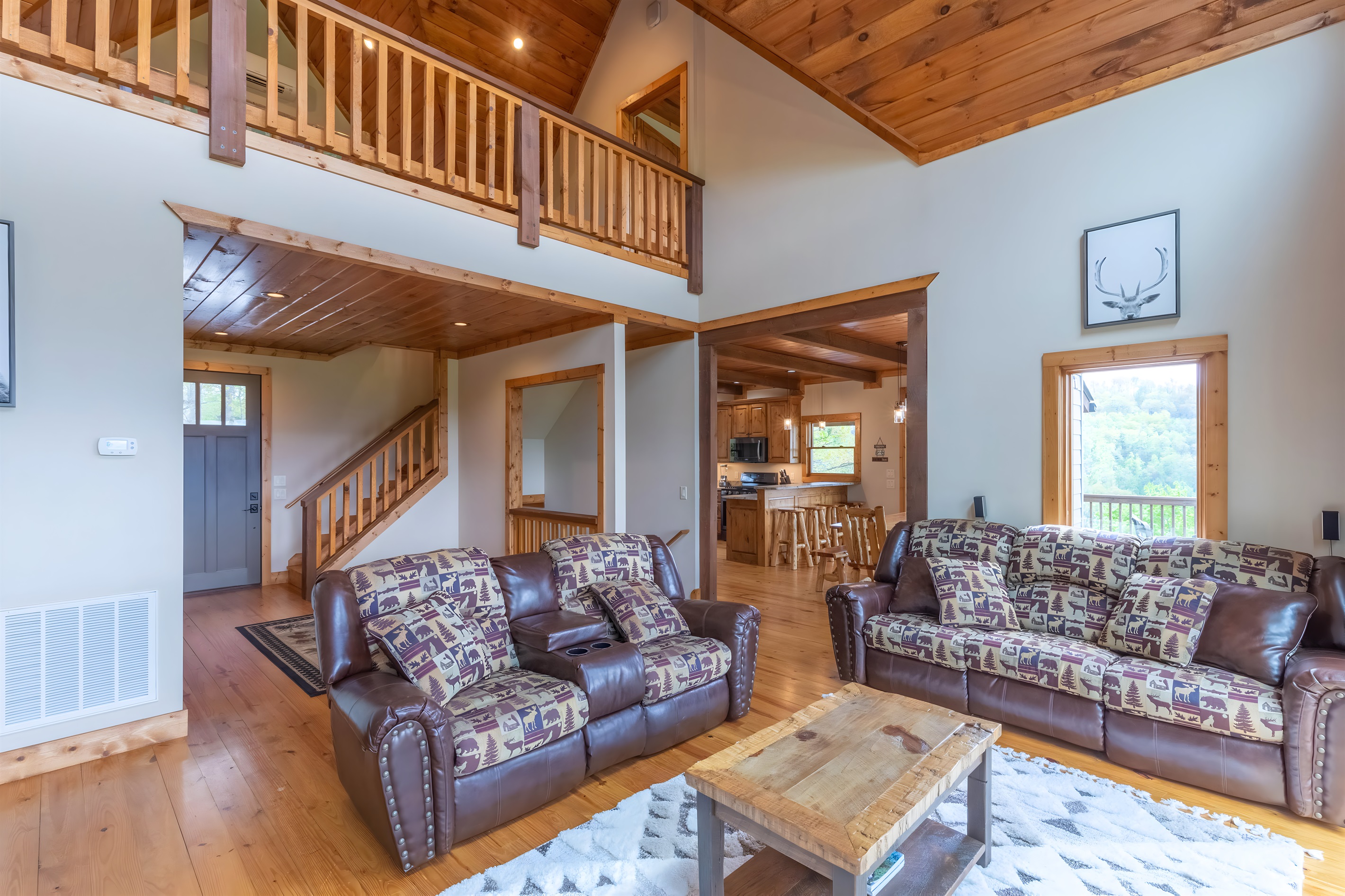 The open floor plan in the main area gives everyone plenty of space.