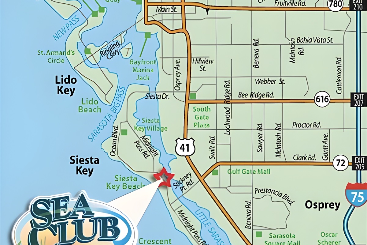Sea Club 2 Location on the Key