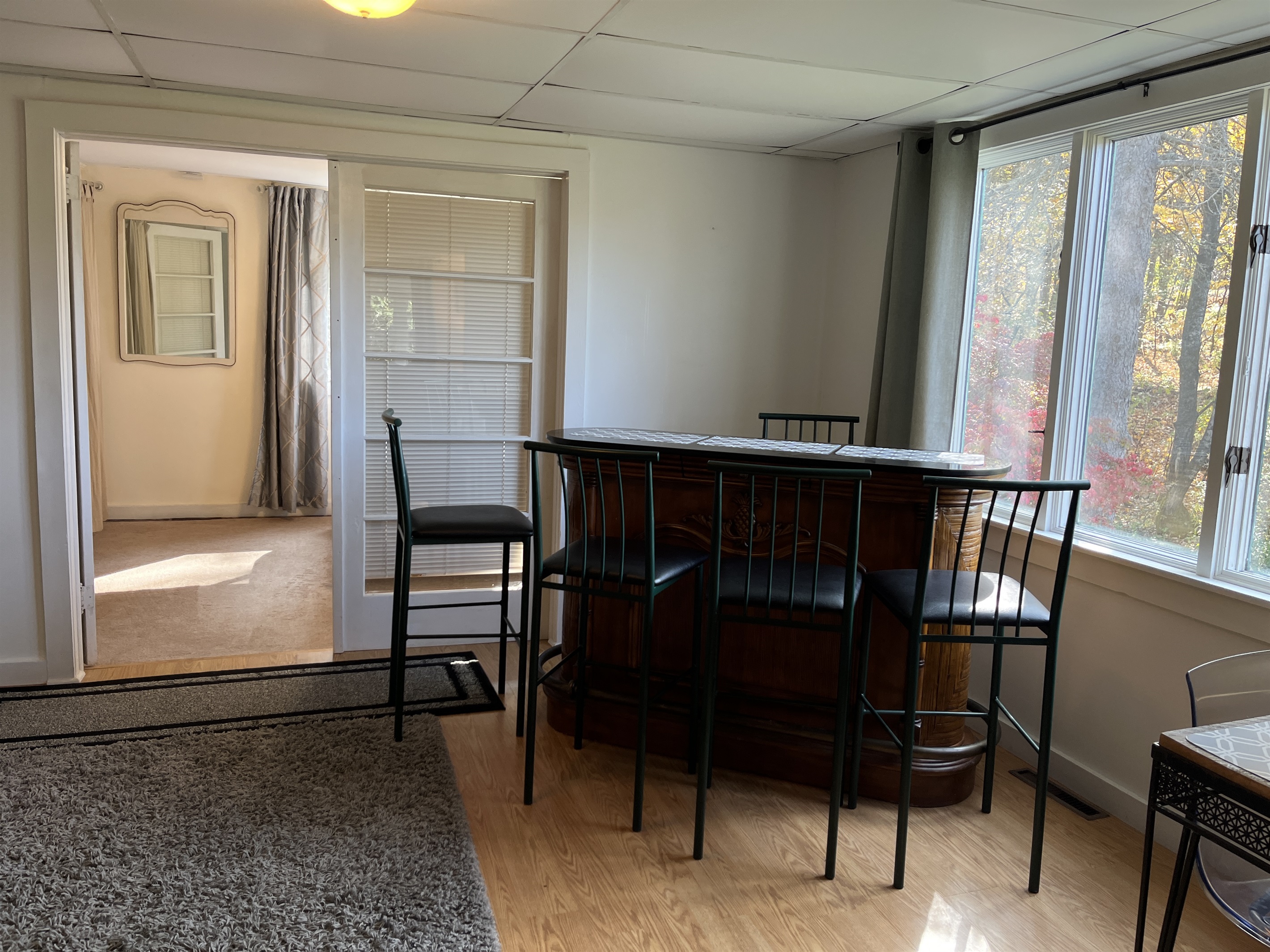 Bar area and 1st floor bedroom beyond