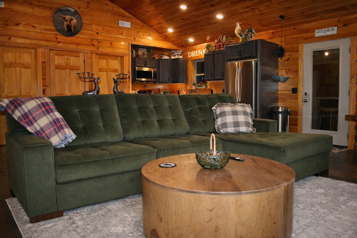 Comfortable big couch.