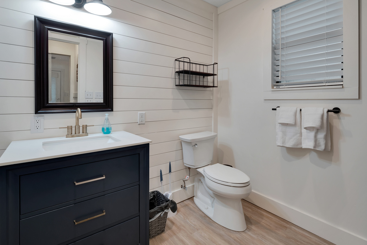 Main floor bathroom with walk-in shower
