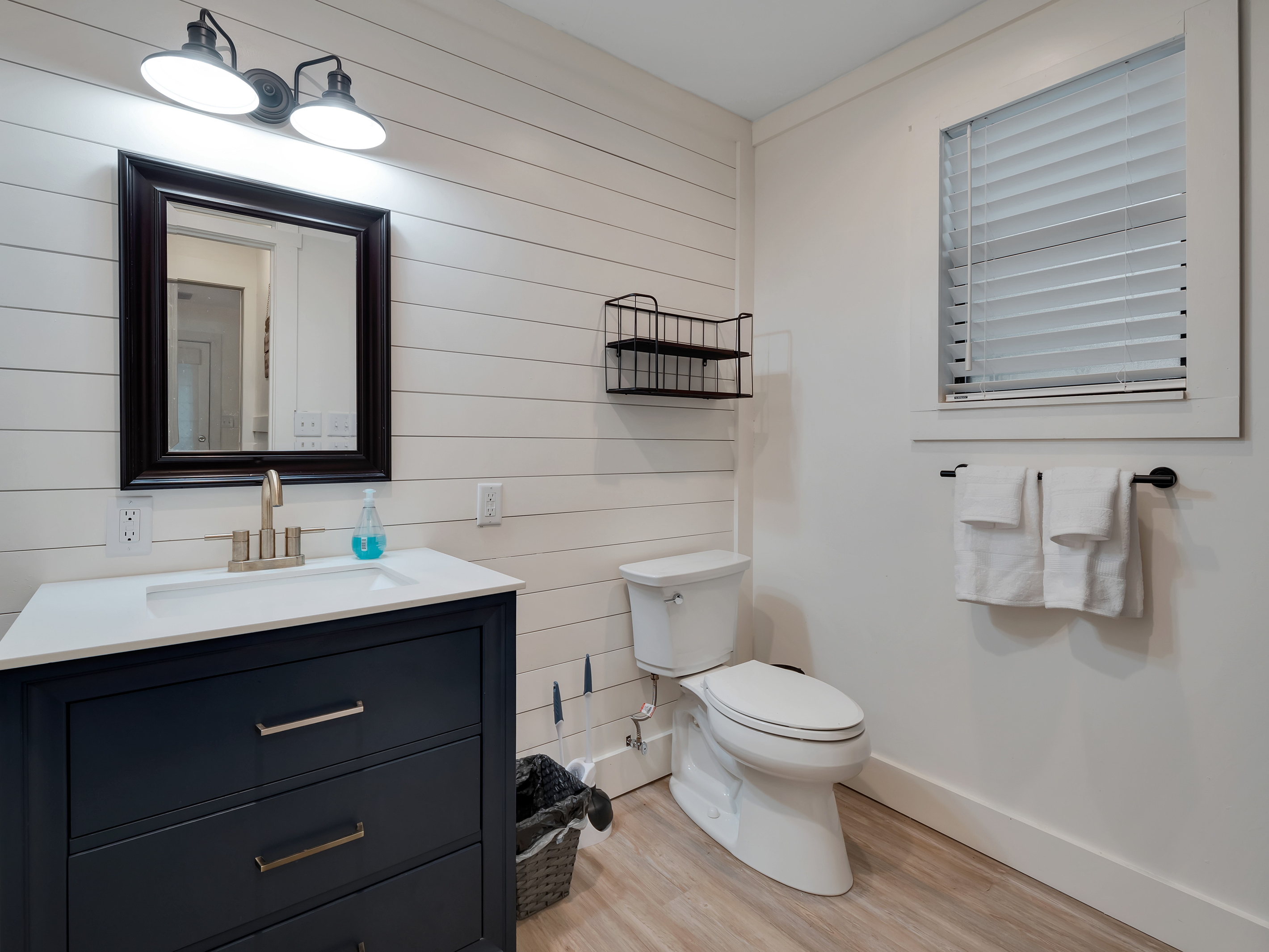 Main floor bathroom with walk-in shower