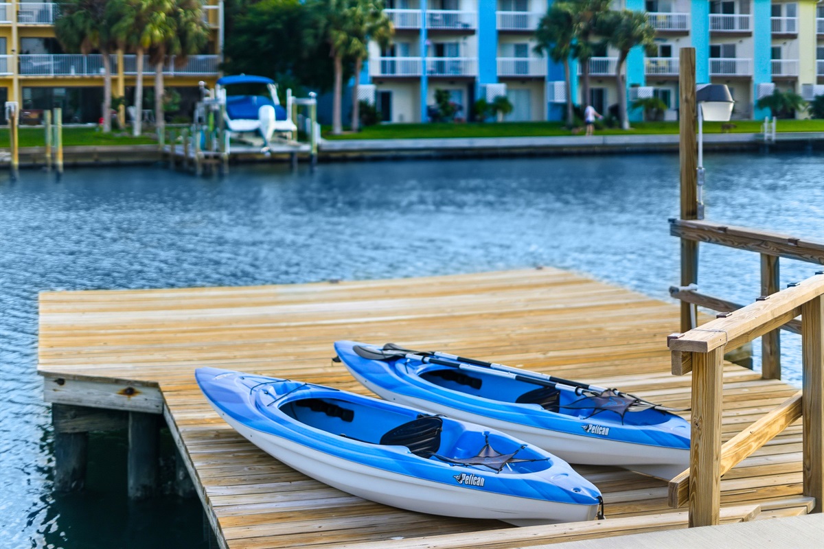 Maybe explore the Intracoastal or go dolphin sighting on twin Pelican kayaks