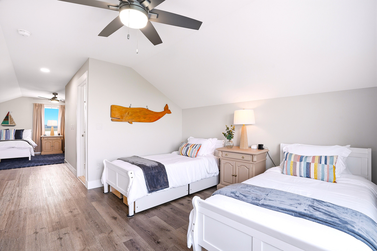 The thoughtfully designed layout comfortably accommodates larger groups, making it easy for everyone to enjoy their own sleeping space while staying together.