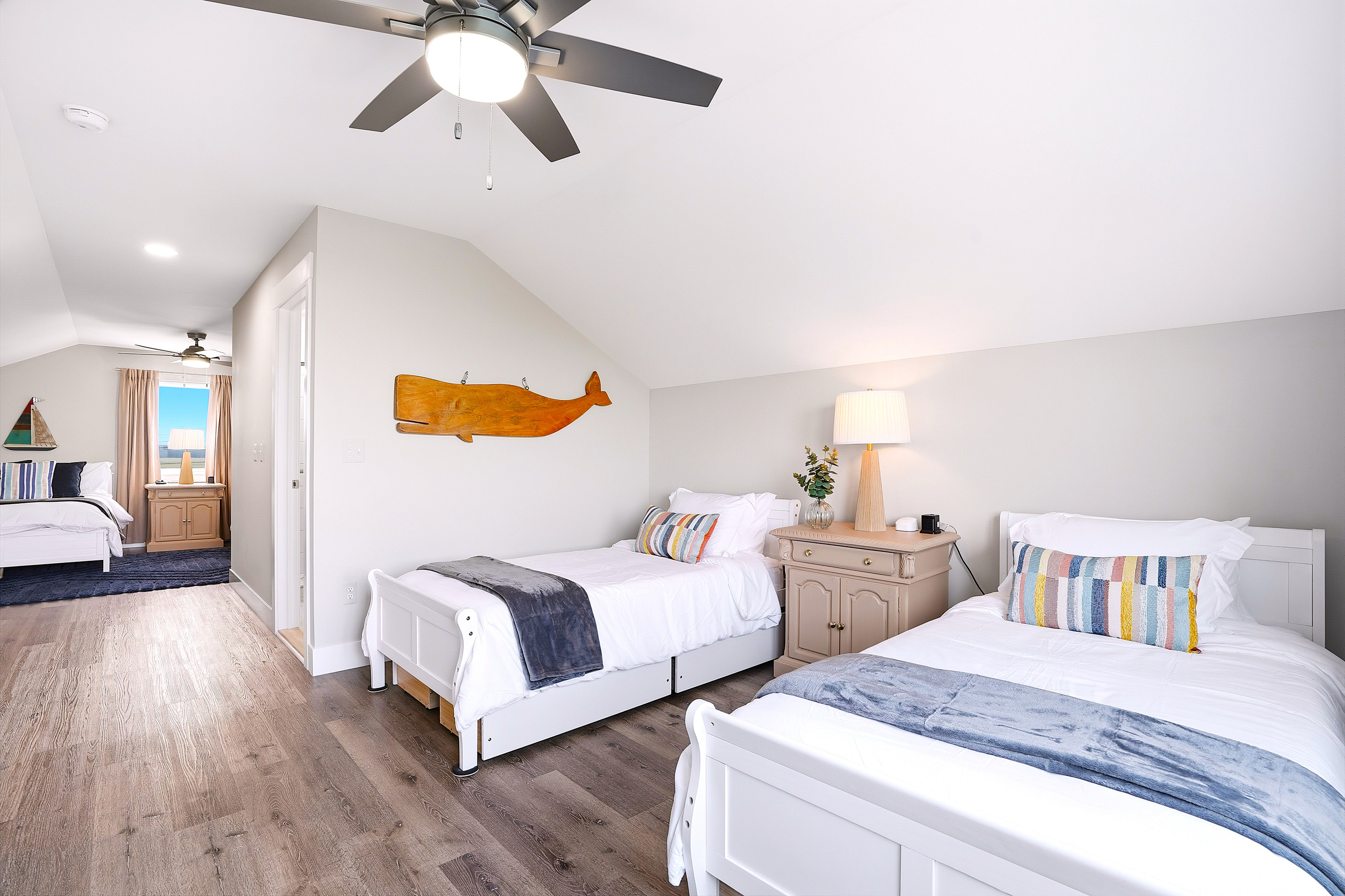 The thoughtfully designed layout comfortably accommodates larger groups, making it easy for everyone to enjoy their own sleeping space while staying together.