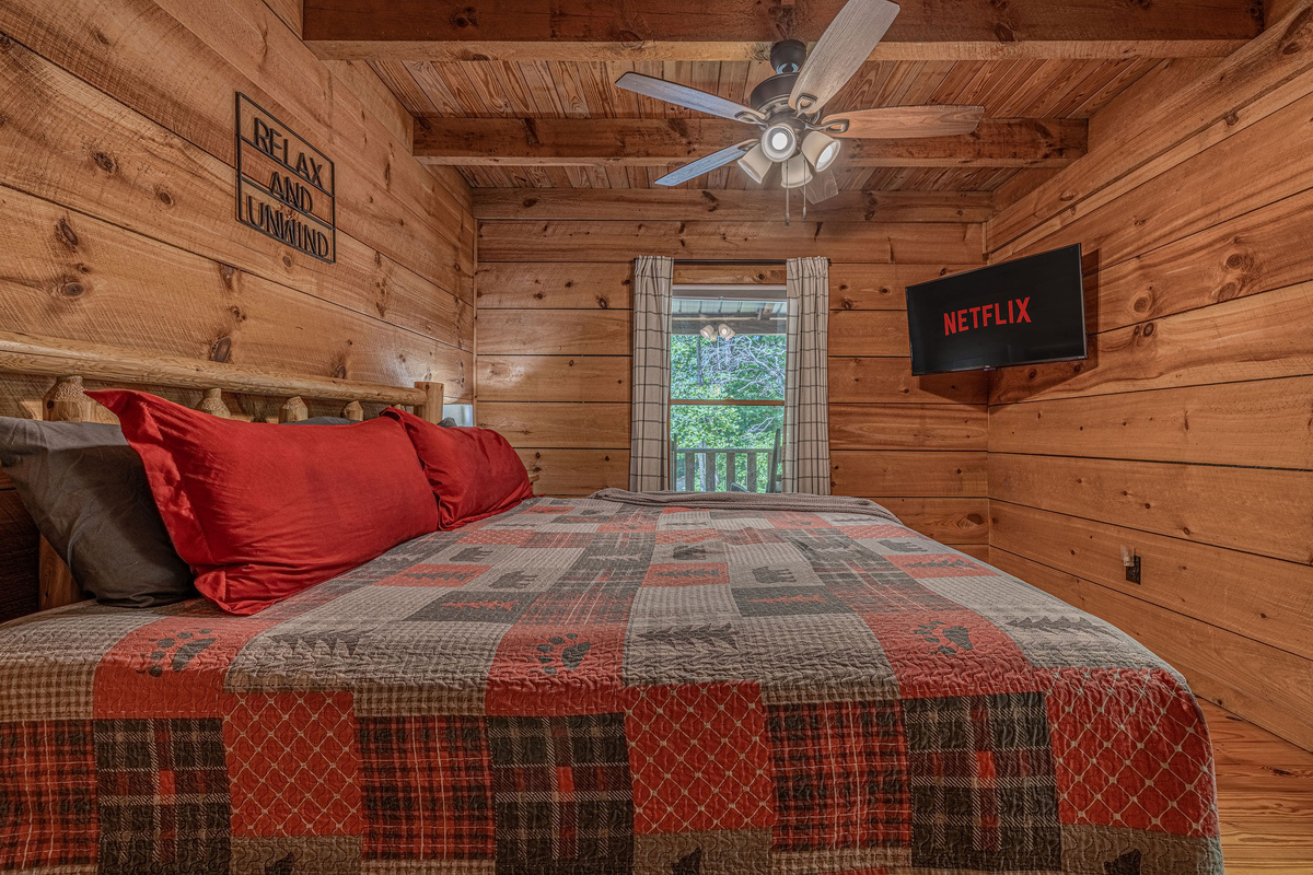 Relax sign means it. Big bed, Netflix, you're done.