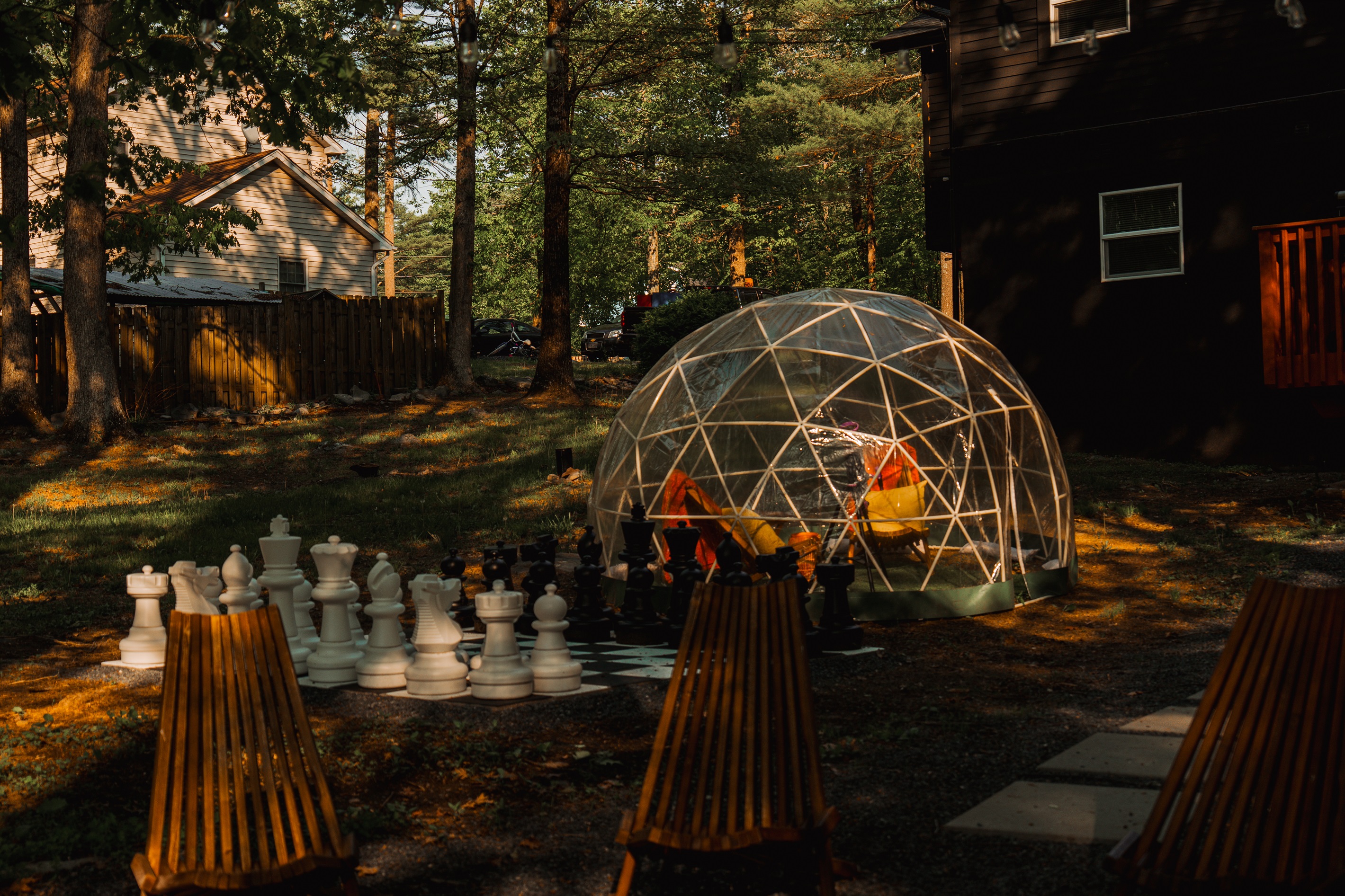 Outdoor games and igloo