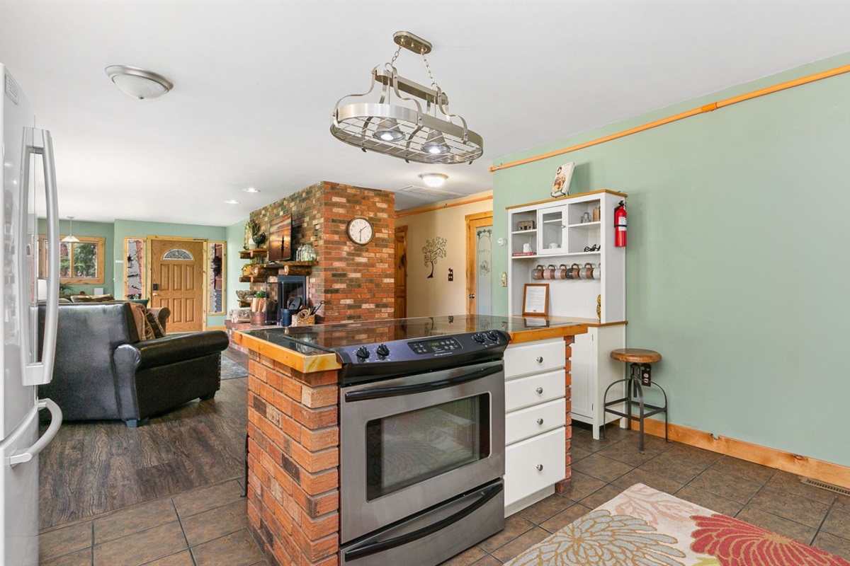 Open concept kitchen and living room