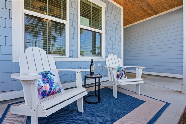 Enjoy your morning coffee or chill on the front patio with your favorite drink and watch the world go by.