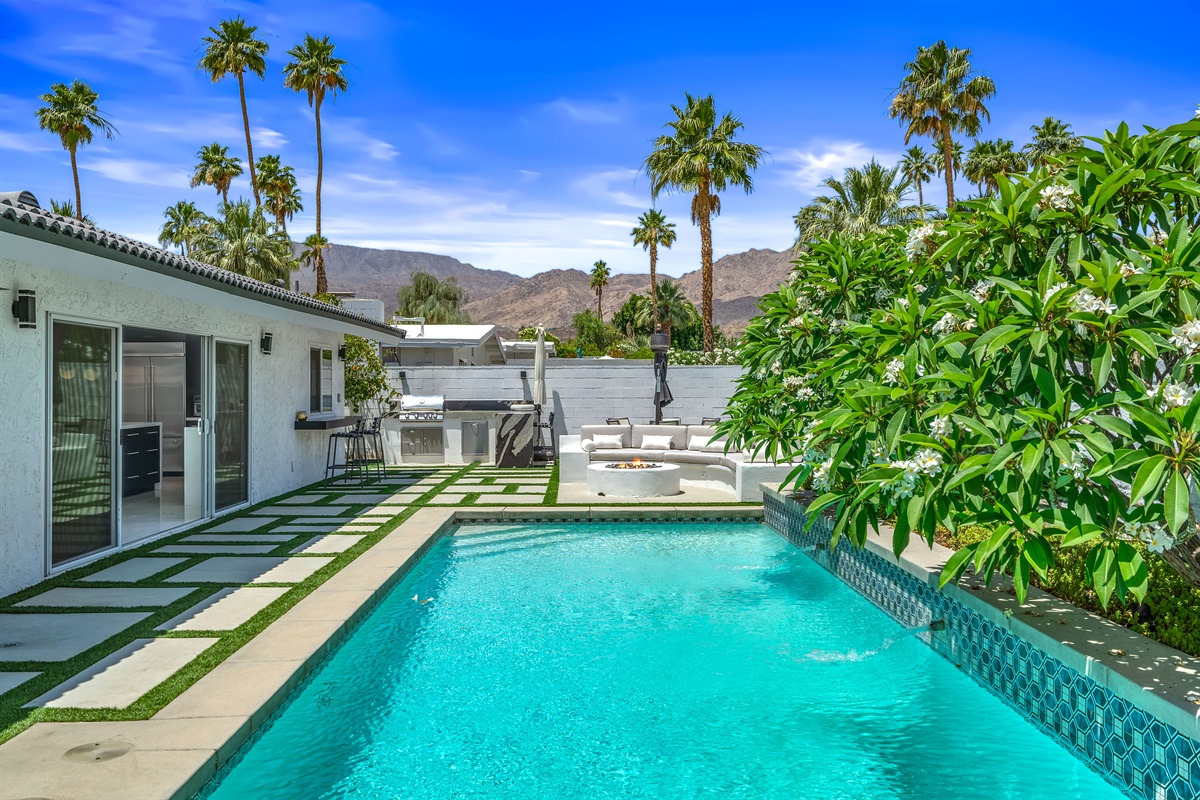pool and fire pit
