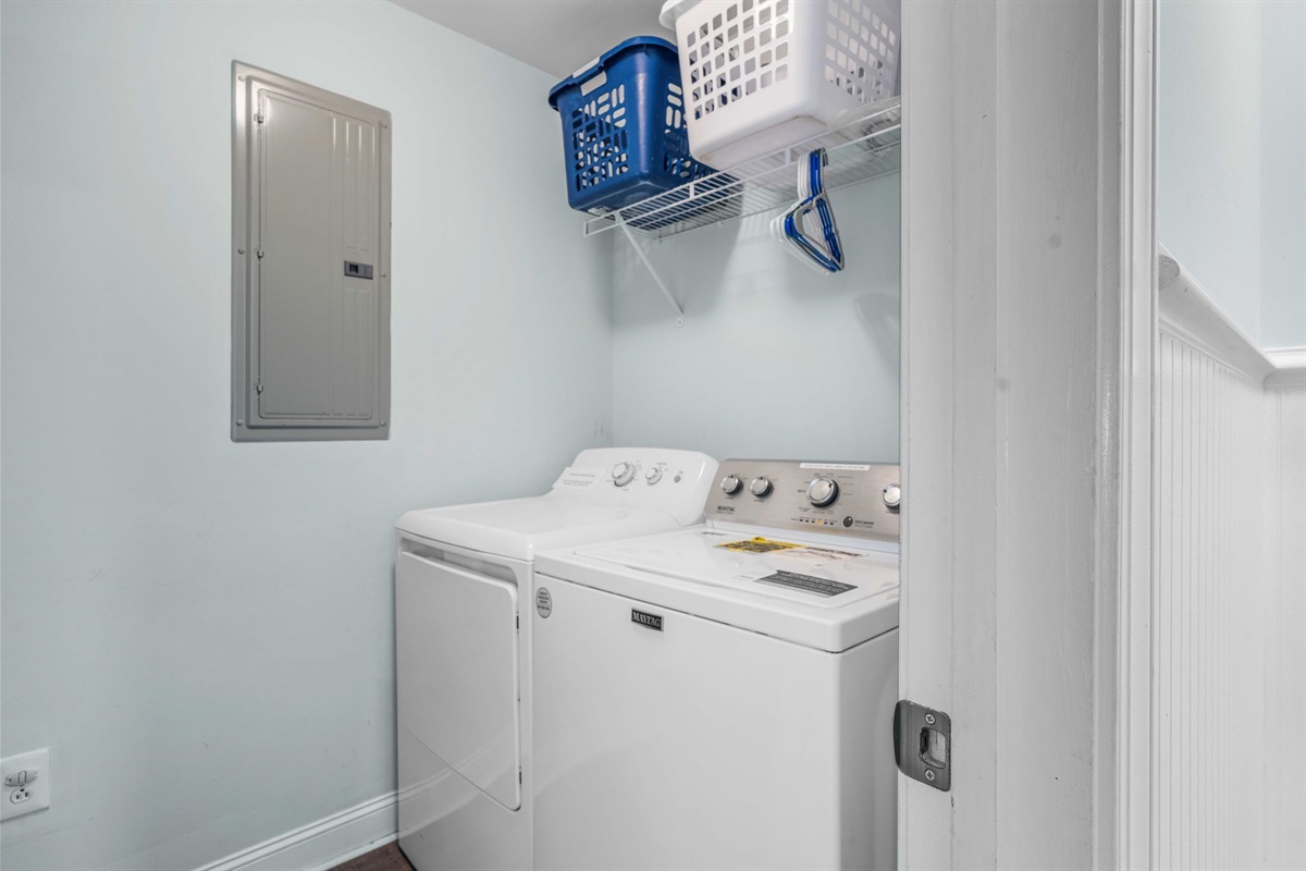 Laundry Room | Sand Dollar | 102 Oceanview | 1116 Ocean Blvd, Isle of Palms, SC | IOP Escapes