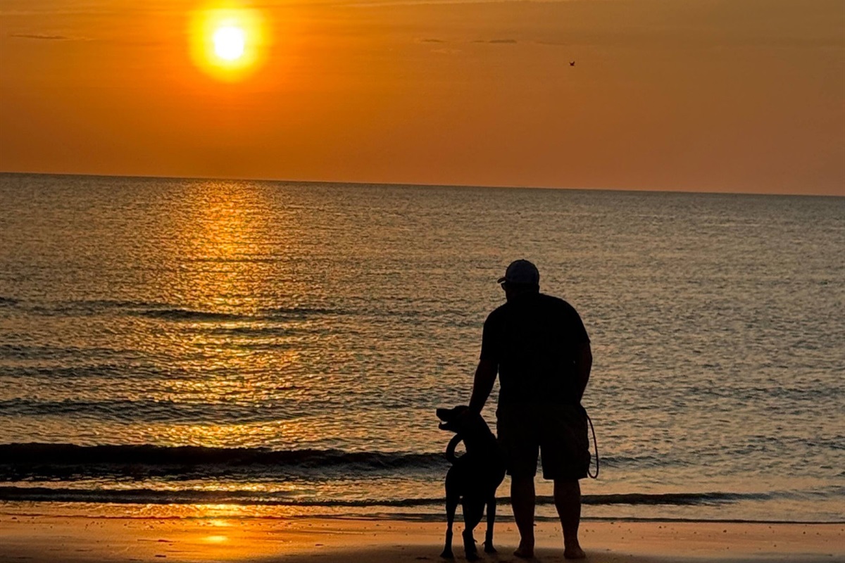 sunsets right at the end of the road!