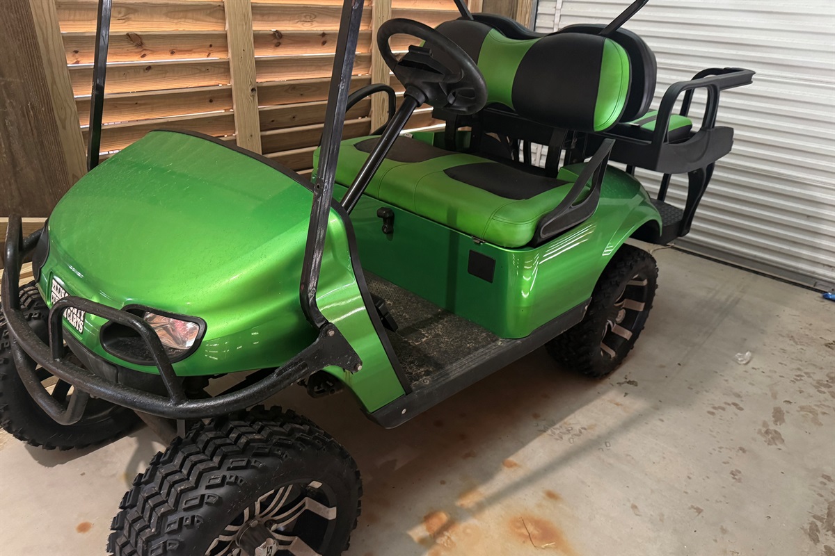 *Golf Cart available for rental only*  $75 per day (Must reserve the entire stay) $35 per stay golf cart cleaning fee.