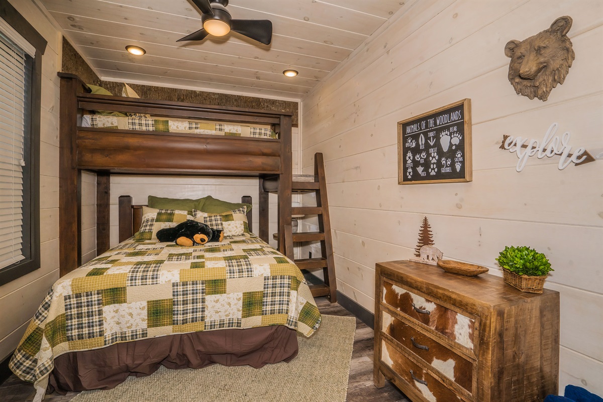 Twin Over Queen bunk bed - kids' favorite!