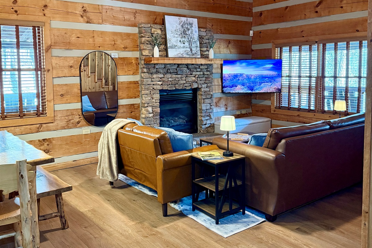 Living Room with Loveseat and Queen Sleeper