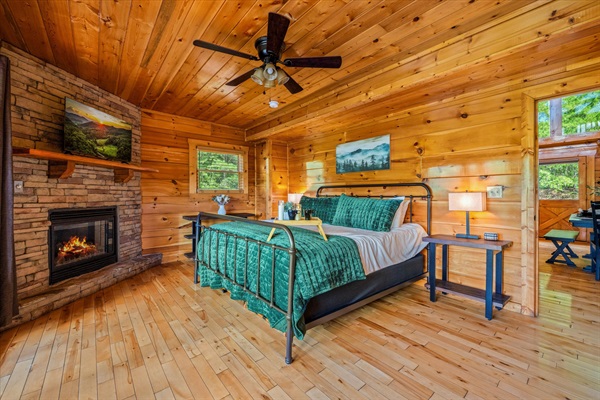 Relax in the main-floor primary suite, then step out to your balcony with hot tub, swing, and breathtaking scenery.