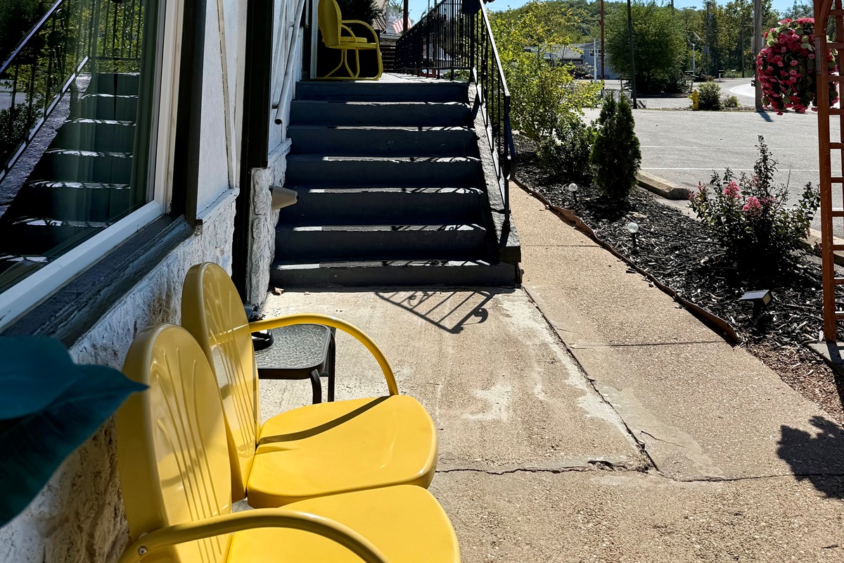 Steps up to your room.