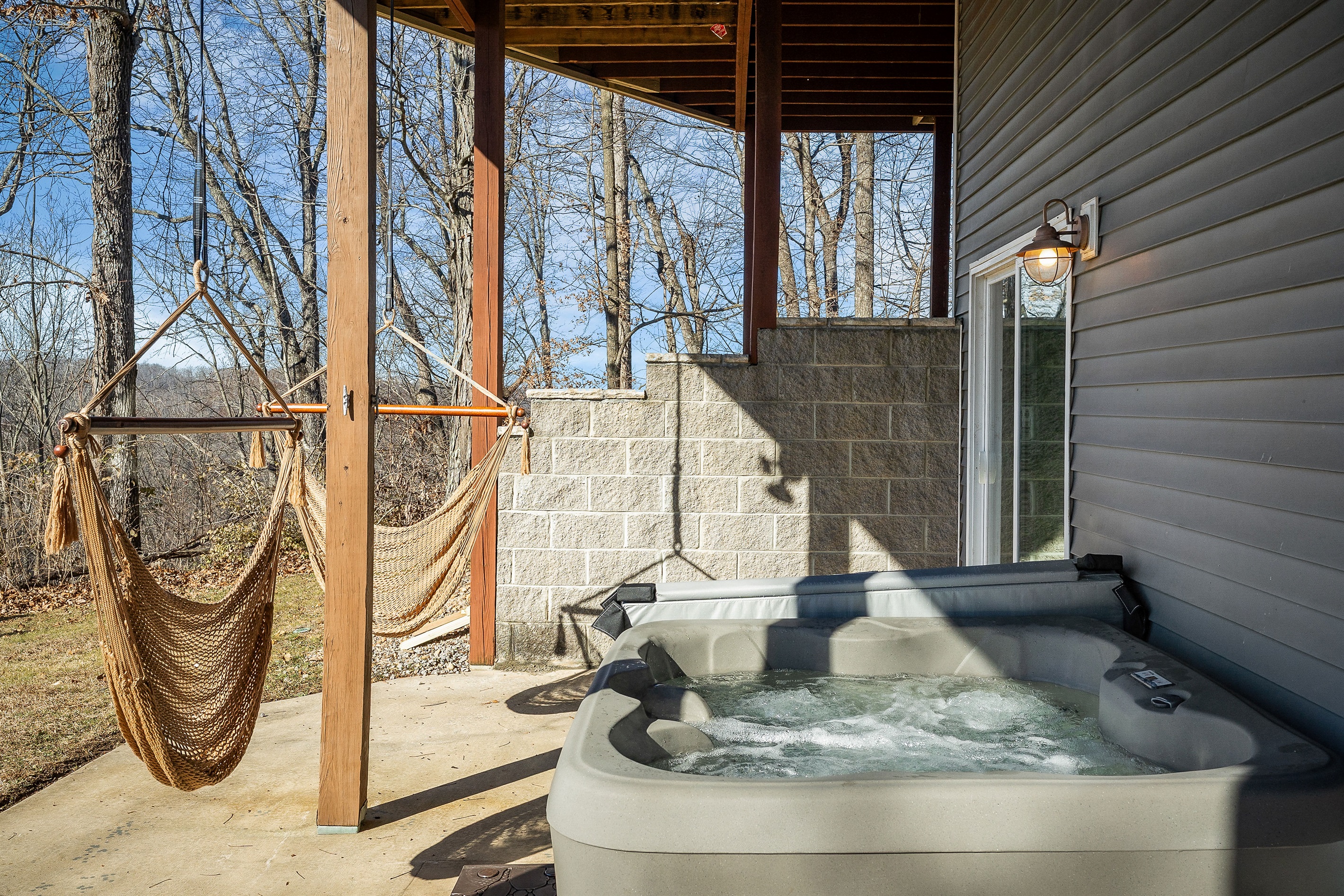 Hot tub drained and cleaned regularly