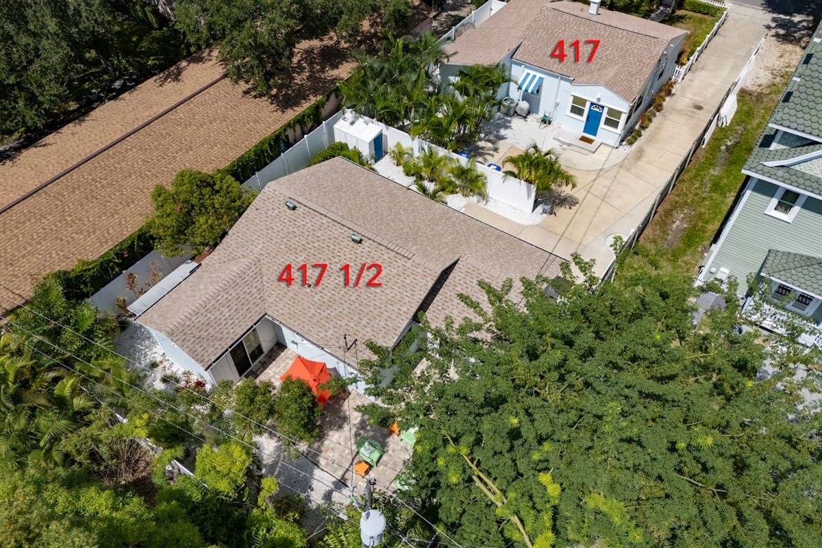 417 - Pickets Cottage 
417 1/2 - Palms Cottage 