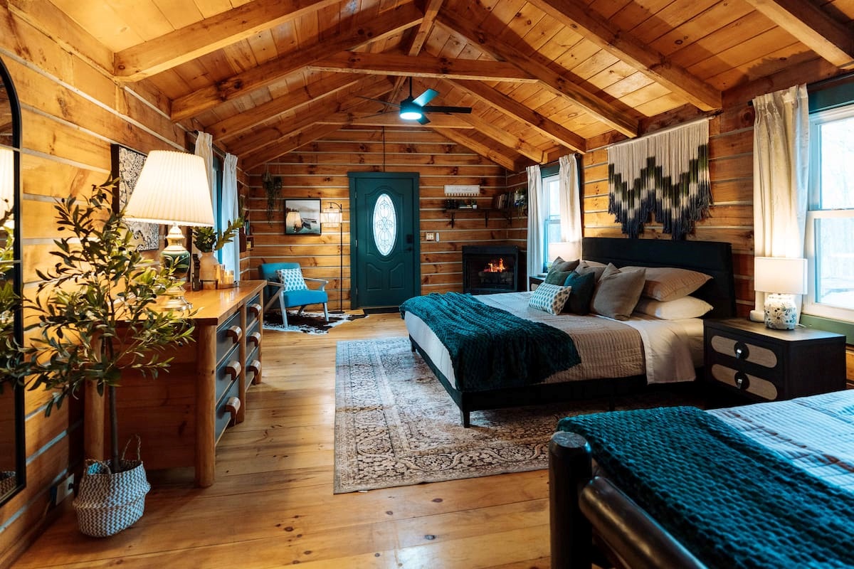 A spacious sanctuary featuring a King-sized memory foam mattress