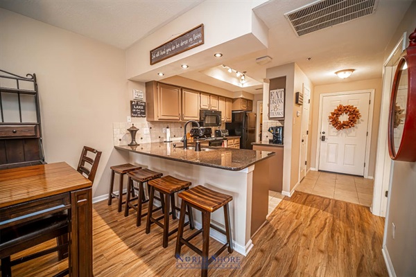 Bar Seating in Kitchen Area