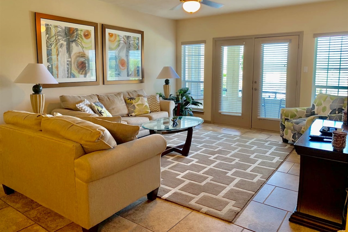 Living Room with Queen Sleeper Sofa