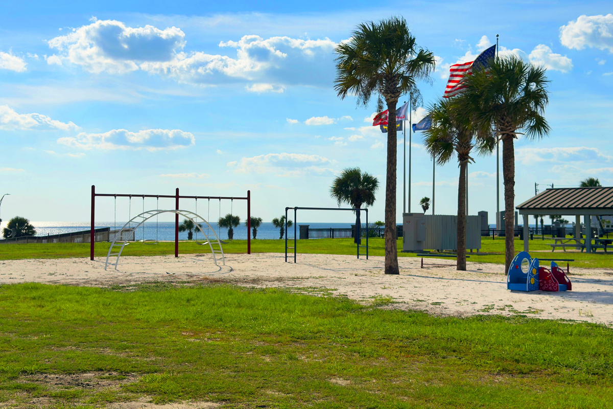 Playground with a view 1 block away.