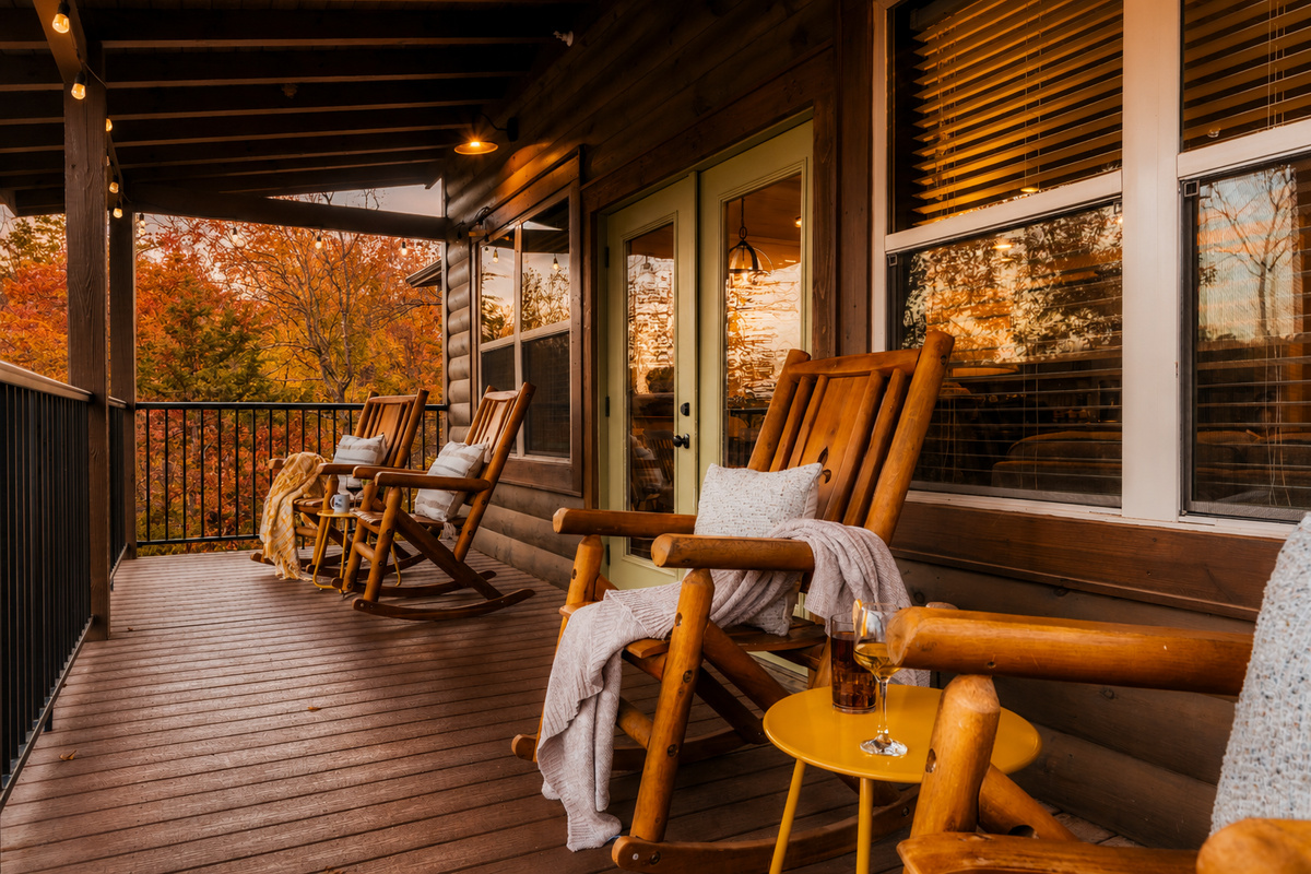 Bring your coffee on out to our upper deck, to relax and get ready for the day.