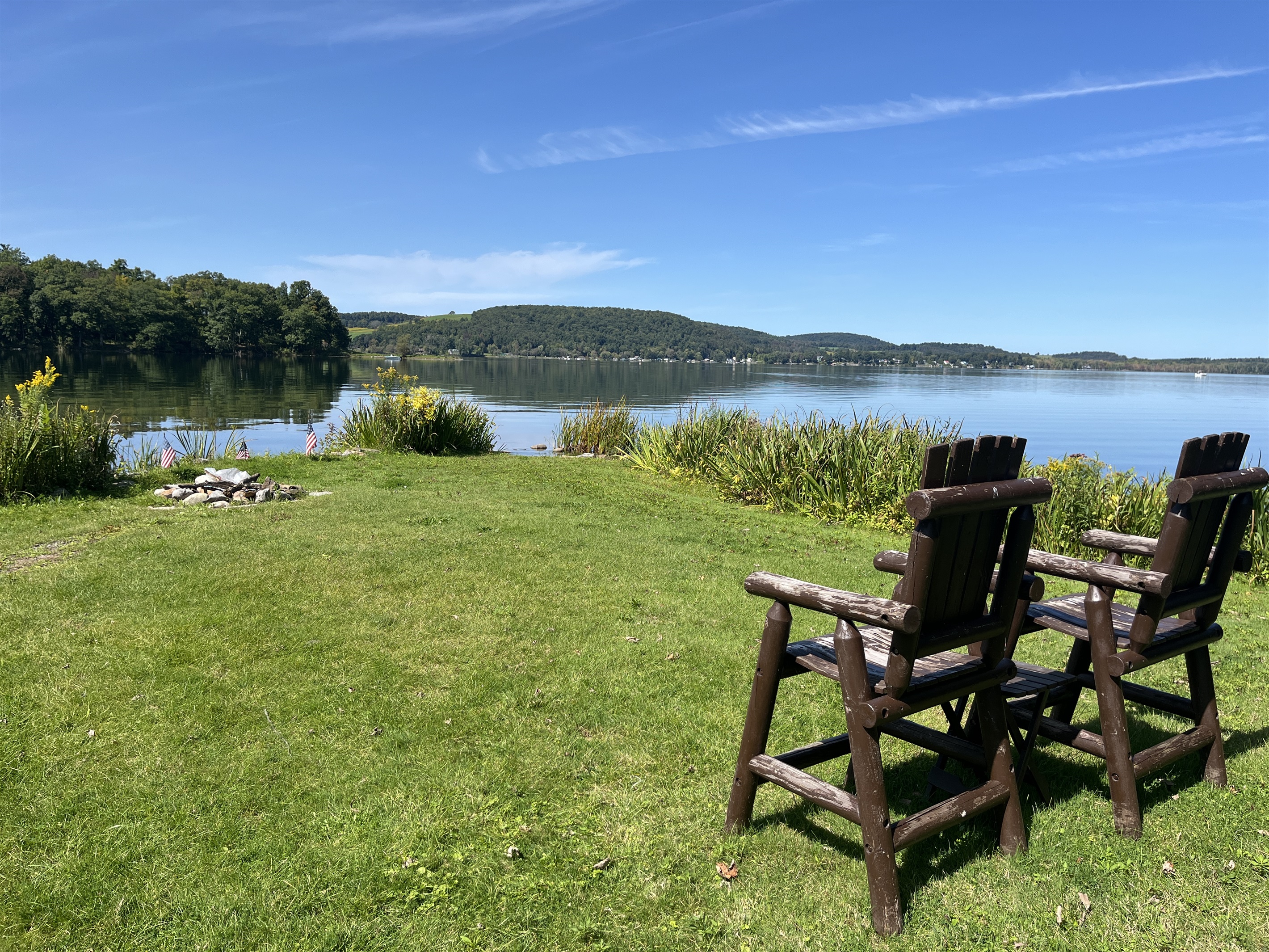 View of Deowongo Island on Canadarago Lake