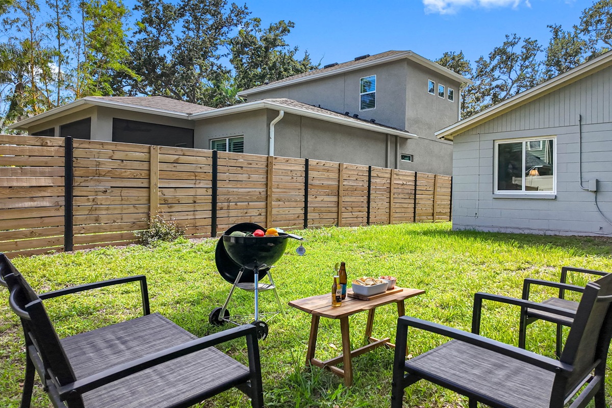 This fully fenced backyard is the perfect space to relax, grill, and unwind in total privacy.