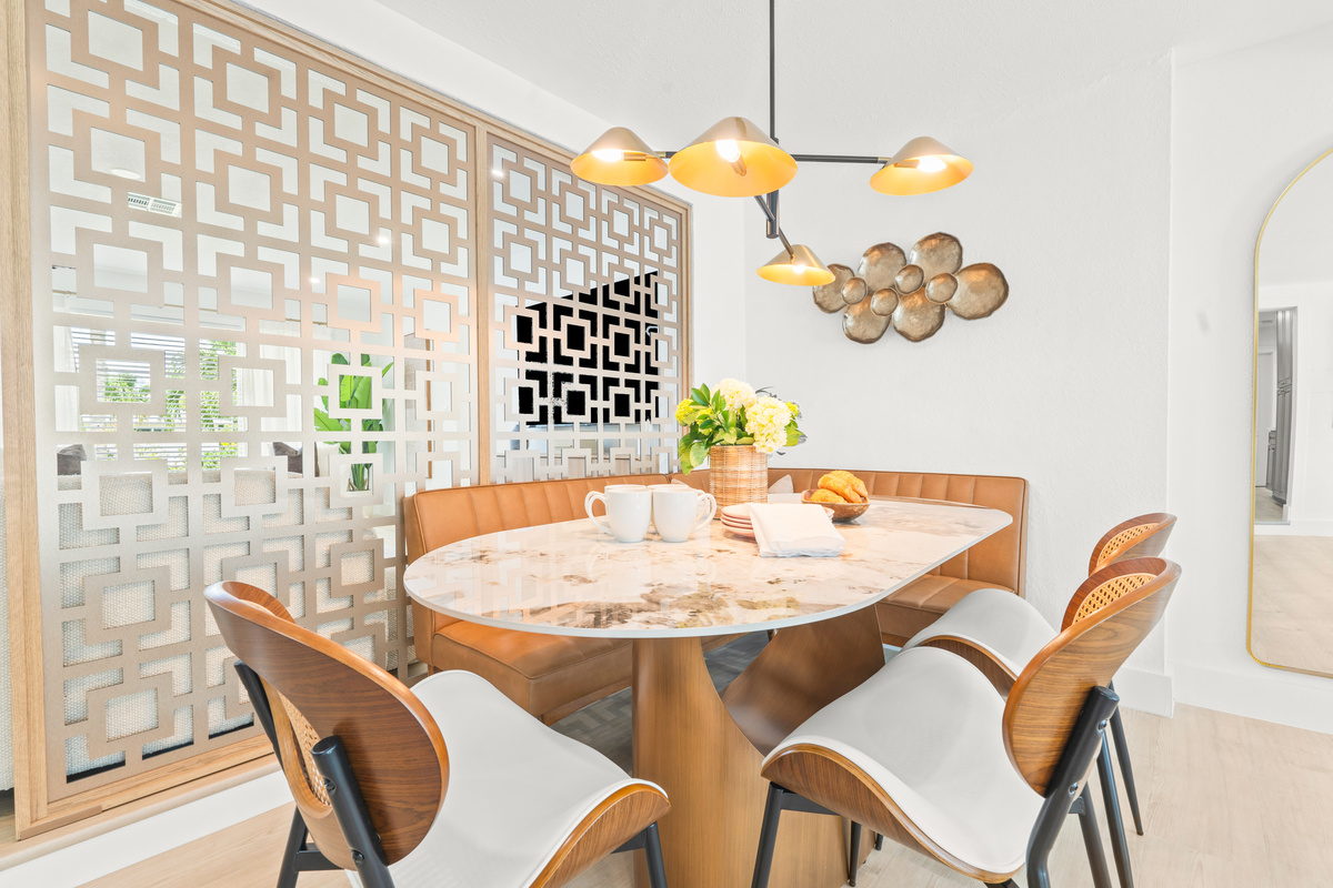 Stylish dining space made for leisurely meals and good conversation