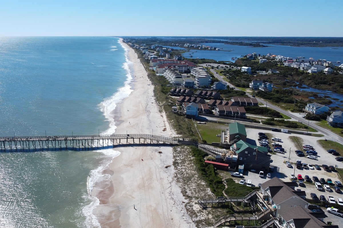 View of North Topsail Beach, facing south