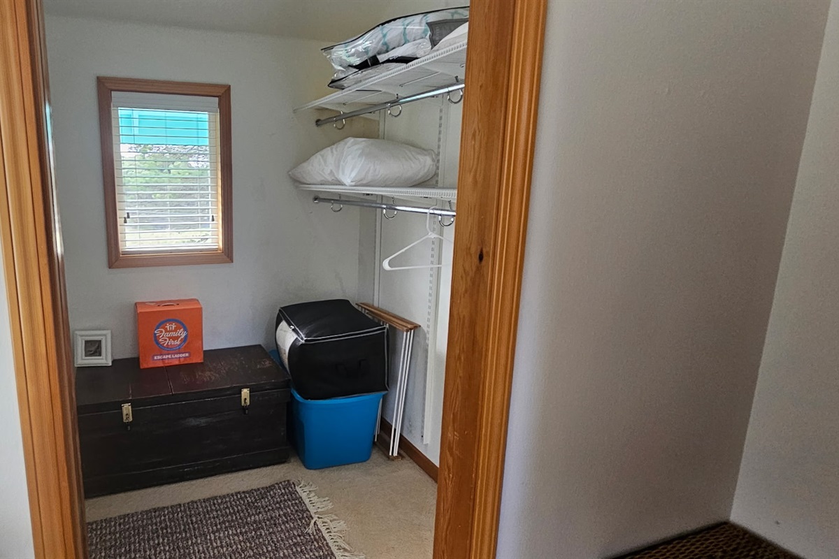 Walk in closet upstairs
