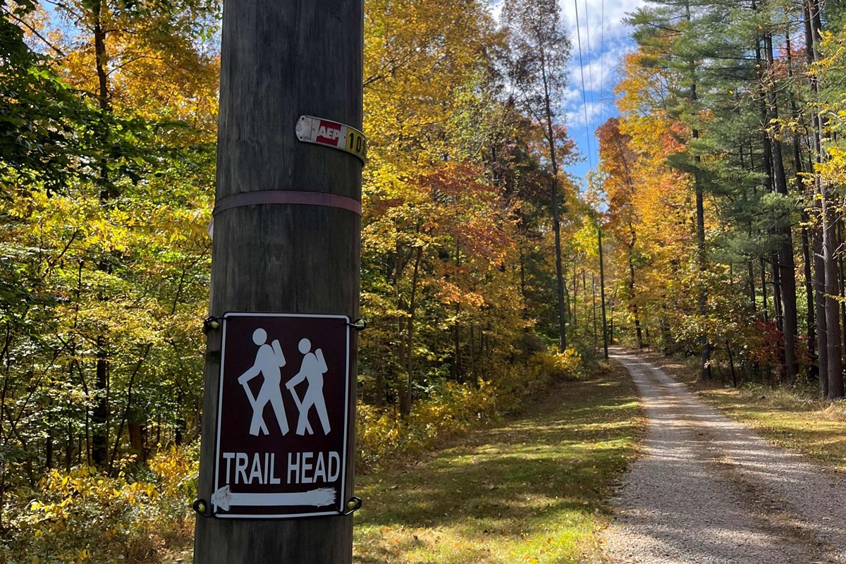 Enjoy the fall color while hiking right on our property!