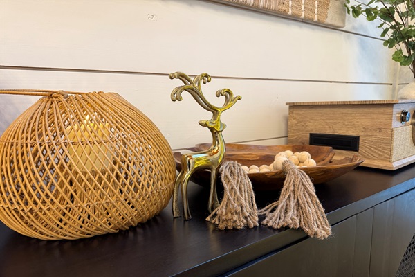 Our cabins is twinkling and tree is glowing