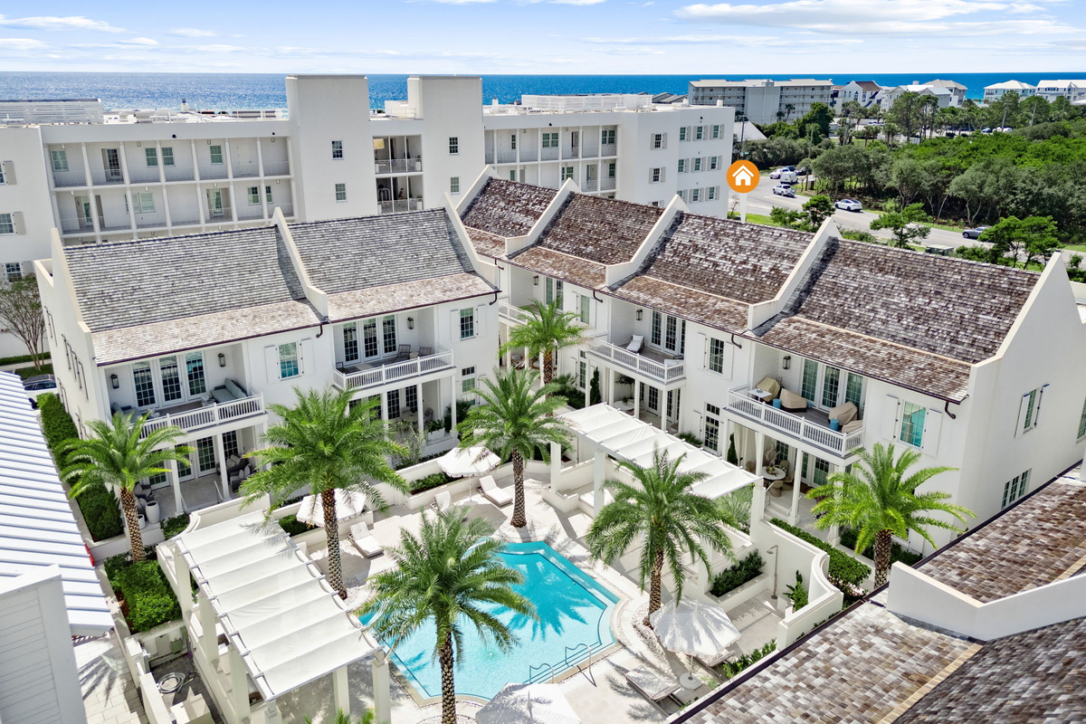You are just a few feet from the community pool and grilling area.  So you can grill dinner and easily carry it back inside for you and your guests.